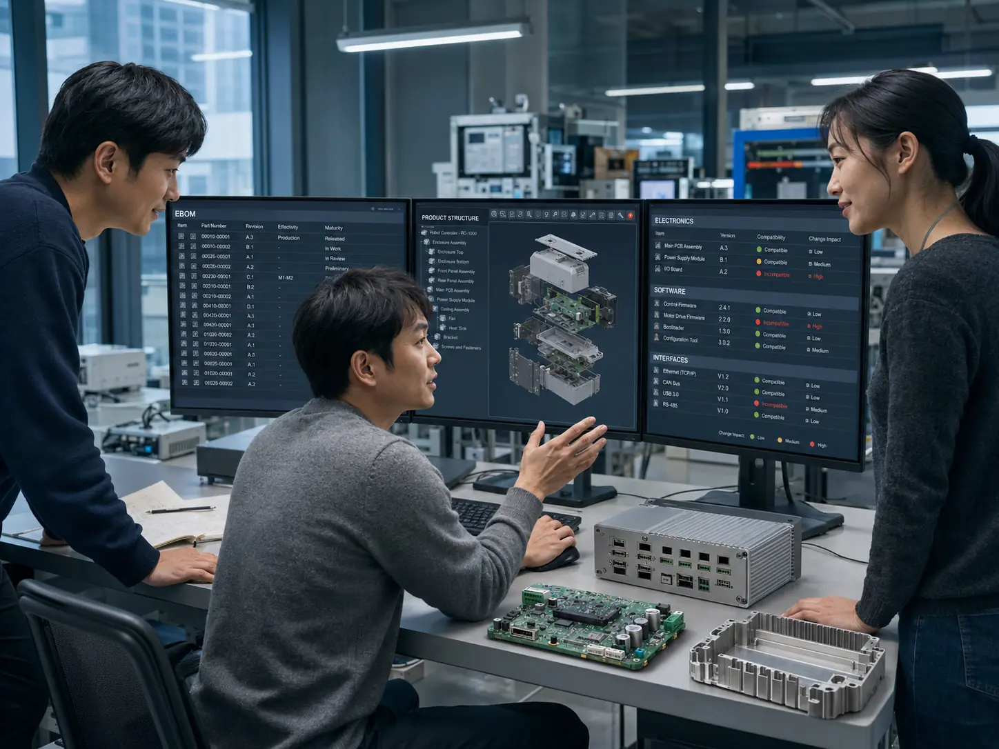 机械电子和软件工程师协同三维设计、EBOM与多领域版本